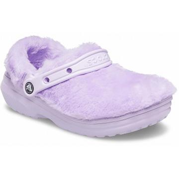 Crocs Classic Fur Sure Men's Clogs Purple | Australia 0772KORI